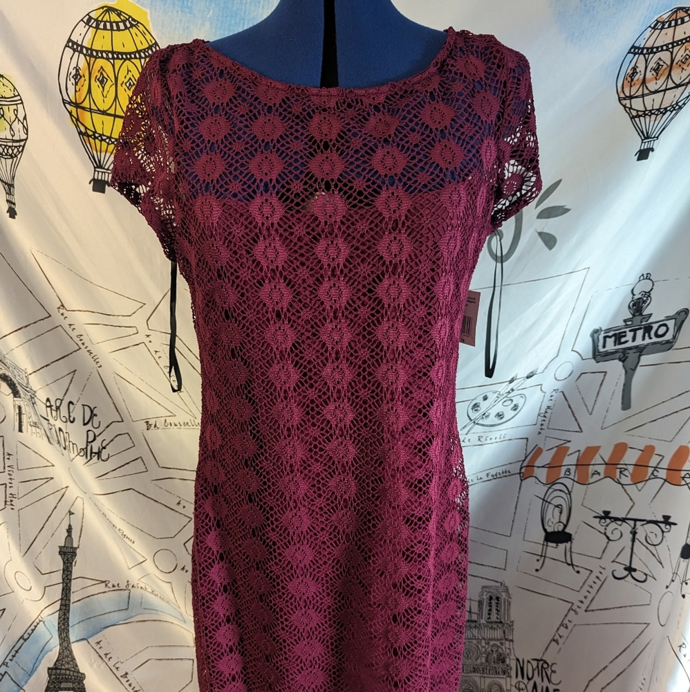 Woman's B. Smart Purple Lace Dress Size 14